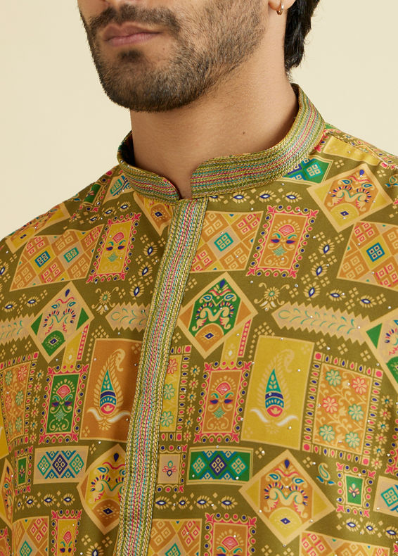 Manyavar Men Emerald Elegance Kurta Pajama