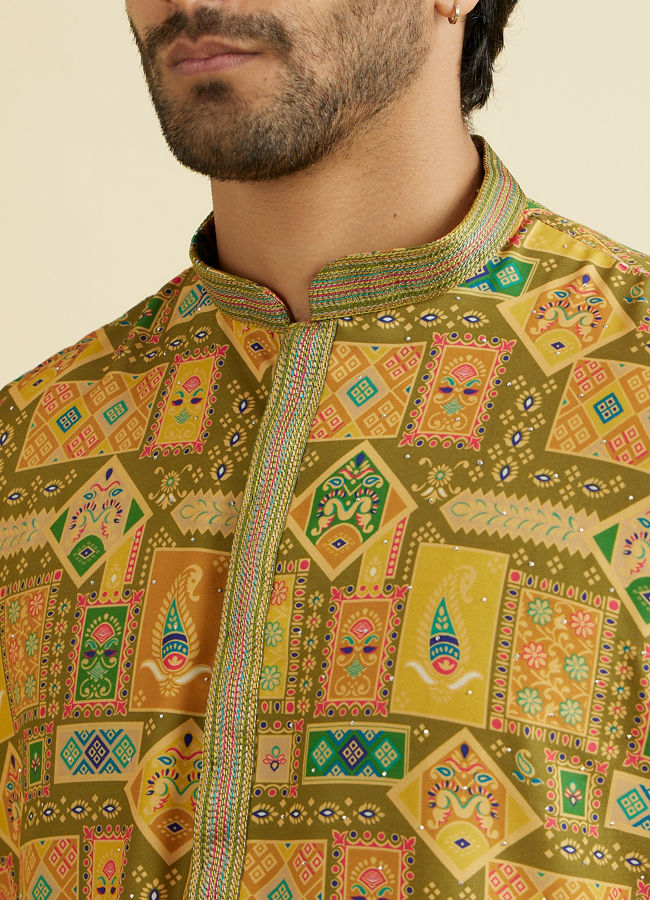 Manyavar Men Emerald Elegance Kurta Pajama