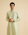 Manyavar Men Radiant Green Festivity Kurta Pajama