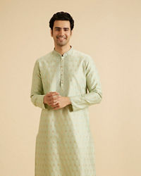 Manyavar Men Radiant Green Festivity Kurta Pajama