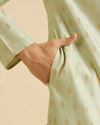 Manyavar Men Radiant Green Festivity Kurta Pajama