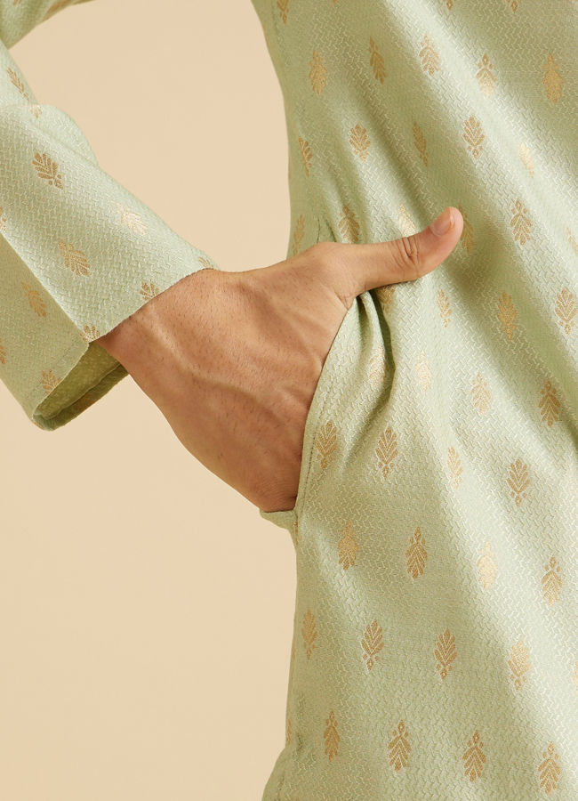 Manyavar Men Radiant Green Festivity Kurta Pajama
