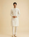 Manyavar Men Cream Elegance Kurta Pajama