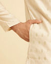 Manyavar Men Beige Elegance Kurta Pajama