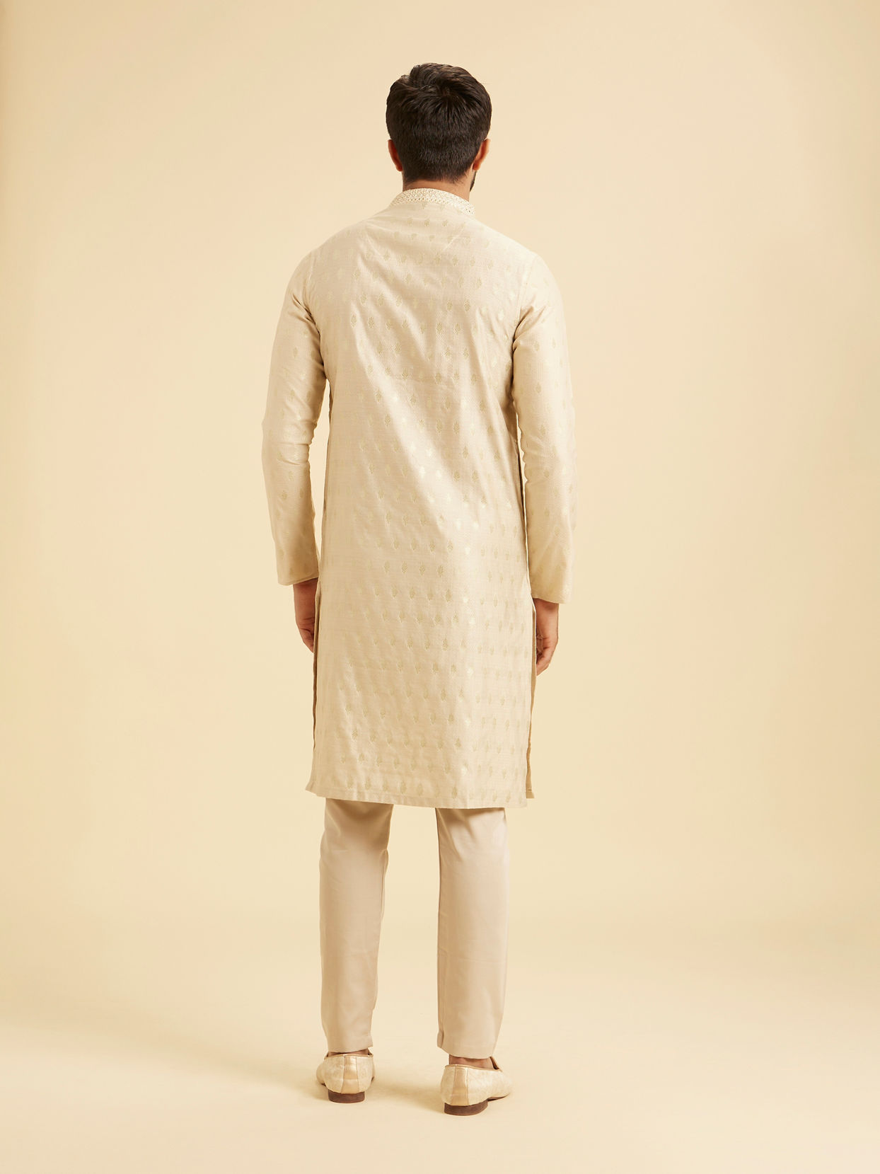 Manyavar Men Beige Elegance Kurta Pajama