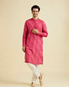 Manyavar Men Radiant Rani Pink Kurta Pajama