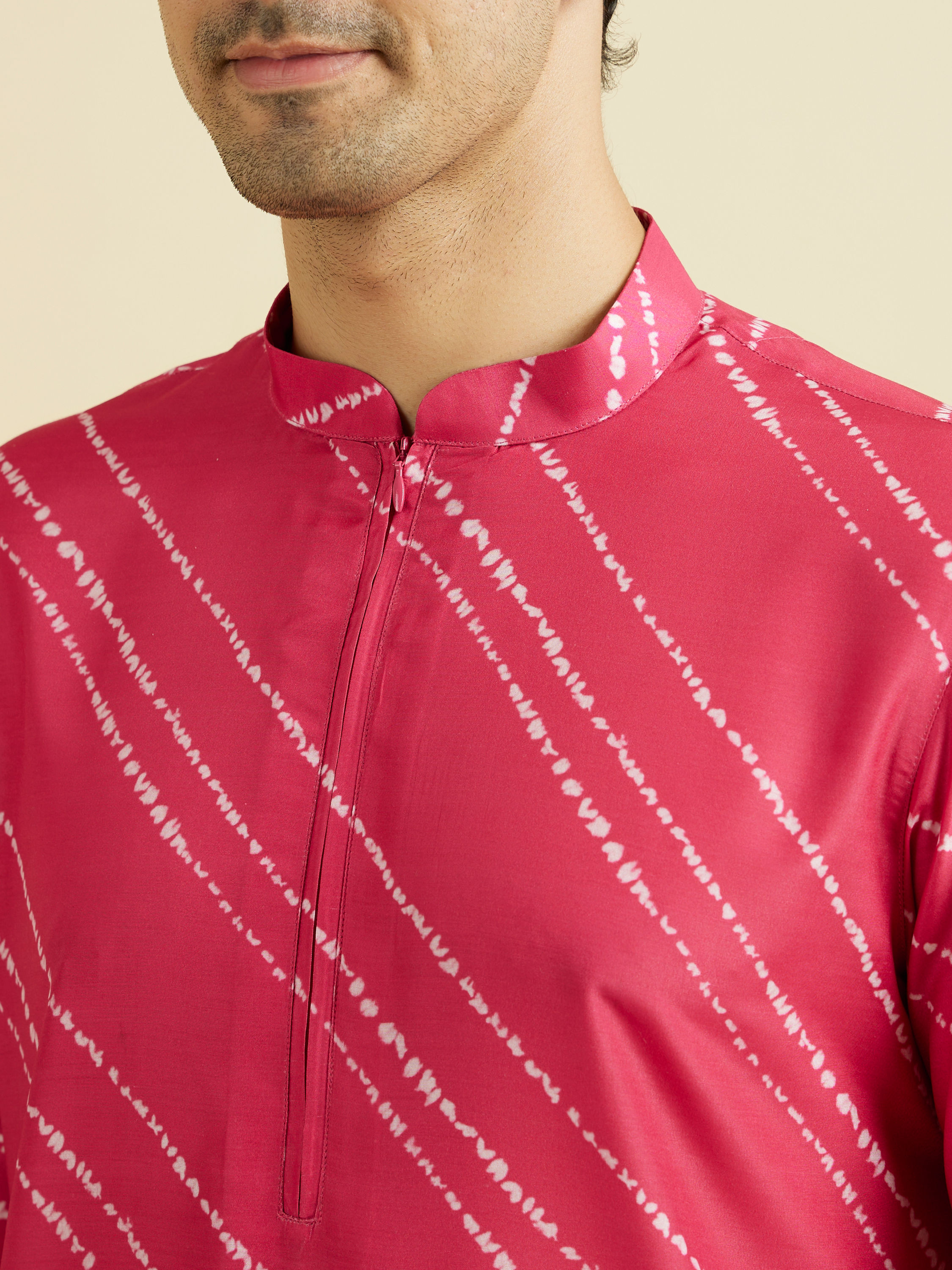 Manyavar Men Radiant Rani Pink Kurta Pajama