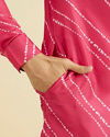 Manyavar Men Radiant Rani Pink Kurta Pajama