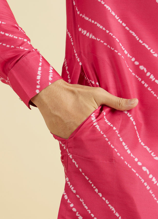 Manyavar Men Radiant Rani Pink Kurta Pajama