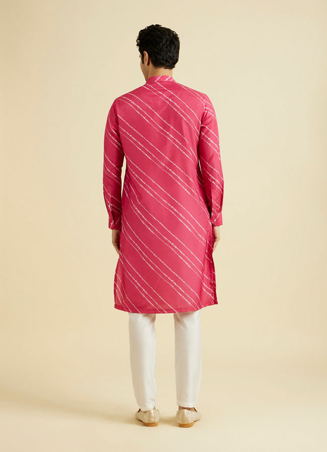 Manyavar Men Radiant Rani Pink Kurta Pajama