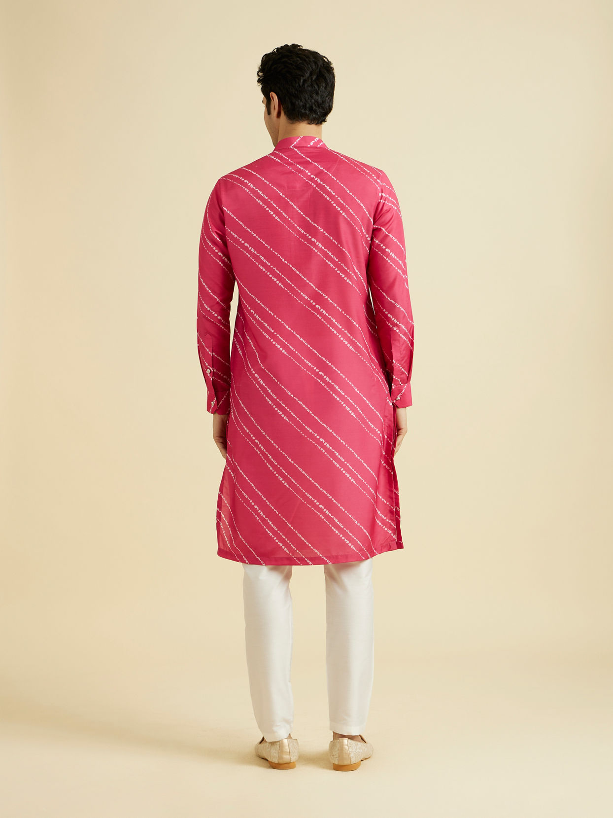 Manyavar Men Radiant Rani Pink Kurta Pajama