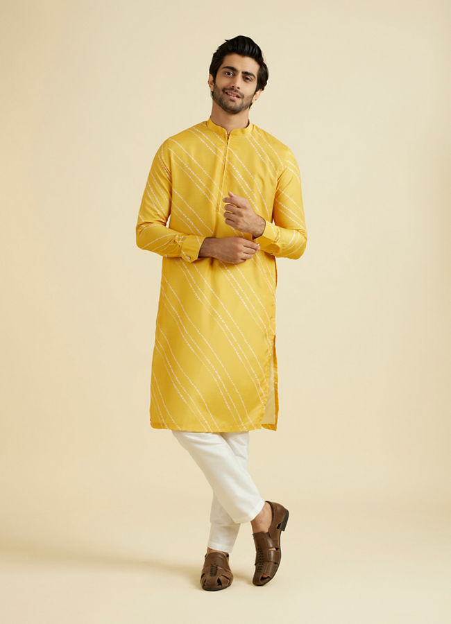 Manyavar Men Sunburst Satin Kurta Pajama