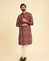 Manyavar Men Maroon Majesty Kurta Pajama
