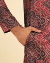 Manyavar Men Maroon Majesty Kurta Pajama
