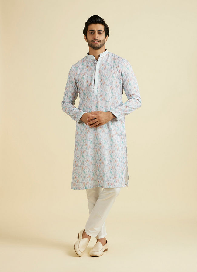 Manyavar Men Grey Elegance Kurta Pajama