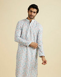 Manyavar Men Grey Elegance Kurta Pajama