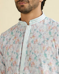 Manyavar Men Grey Elegance Kurta Pajama