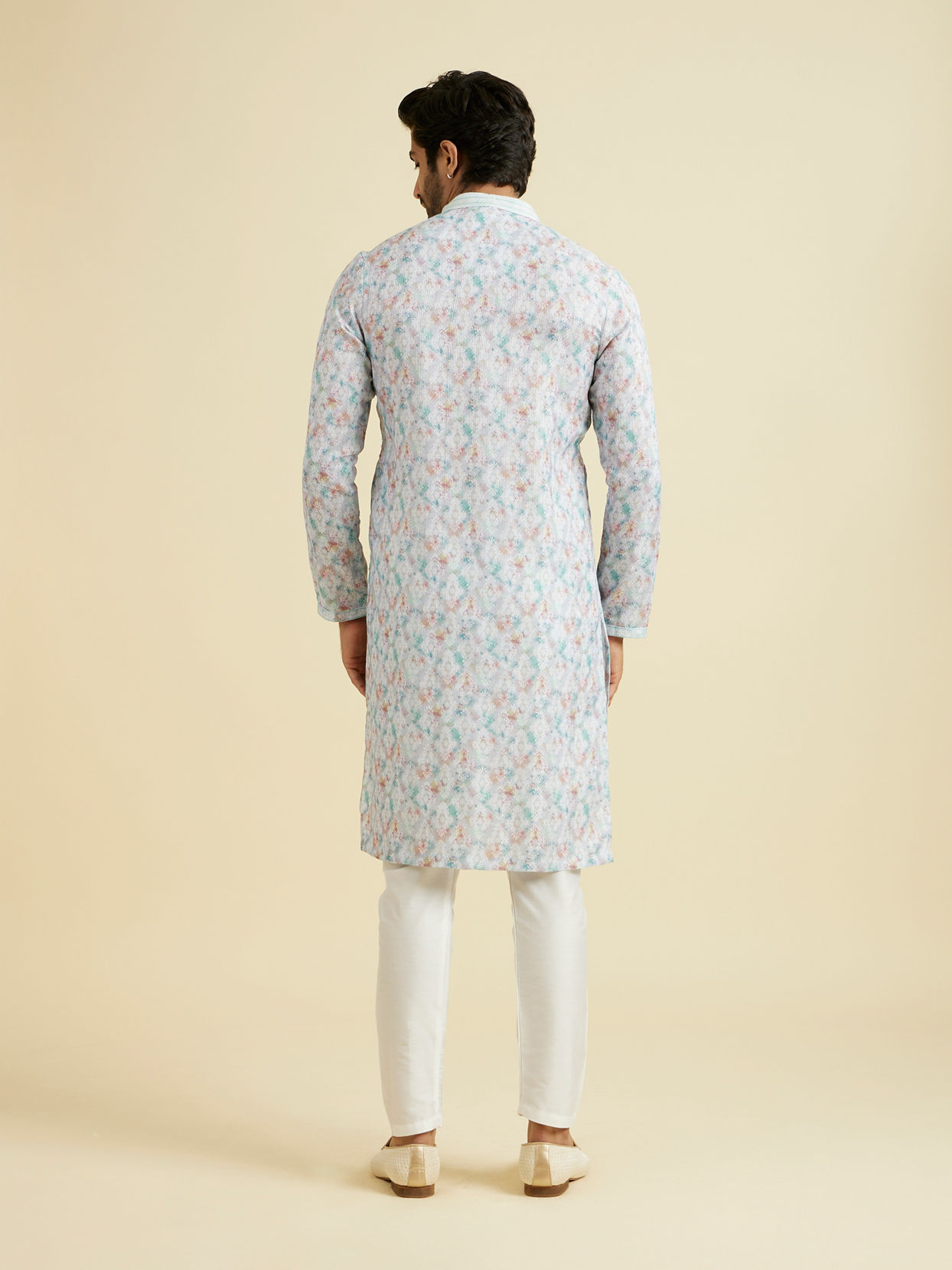 Manyavar Men Grey Elegance Kurta Pajama