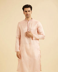 Manyavar Men Peach Elegance Kurta Pajama