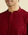 Manyavar Men Regal Maroon Kurta Pajama Ensemble