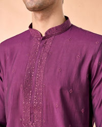 Manyavar Men Purple Magic Kurta Pajama