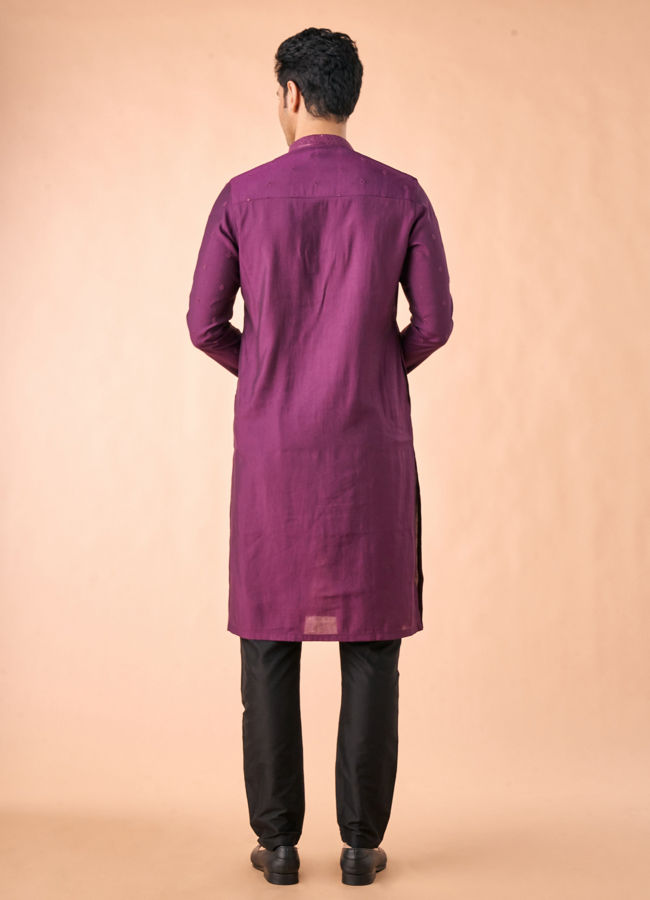 Manyavar Men Purple Magic Kurta Pajama