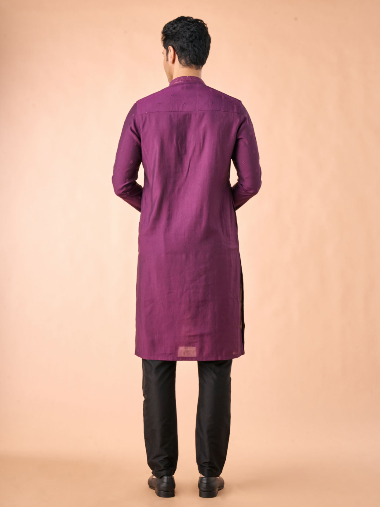 Manyavar Men Purple Magic Kurta Pajama
