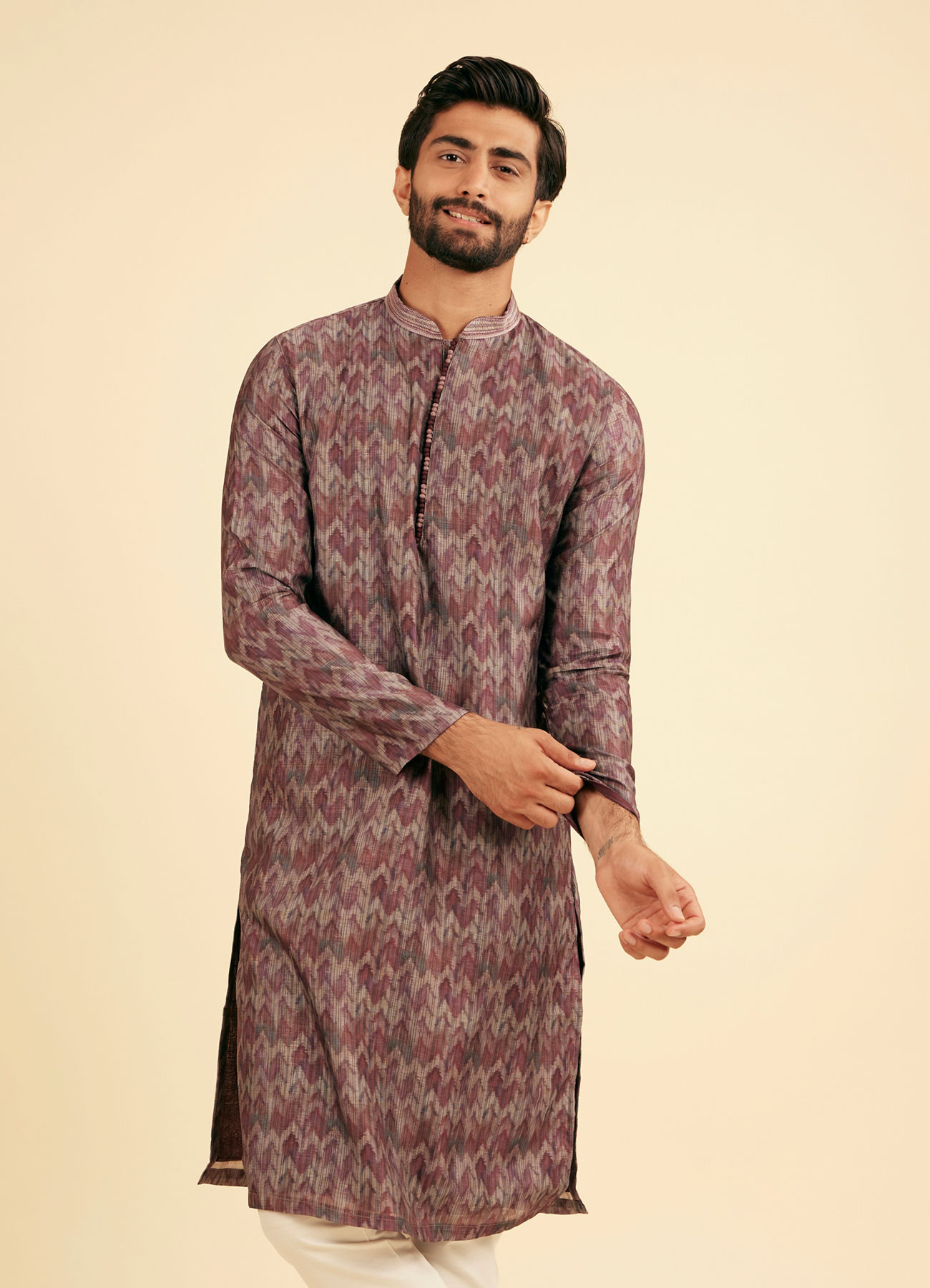 Manyavar Men Majestic Purple Kurta Pajama