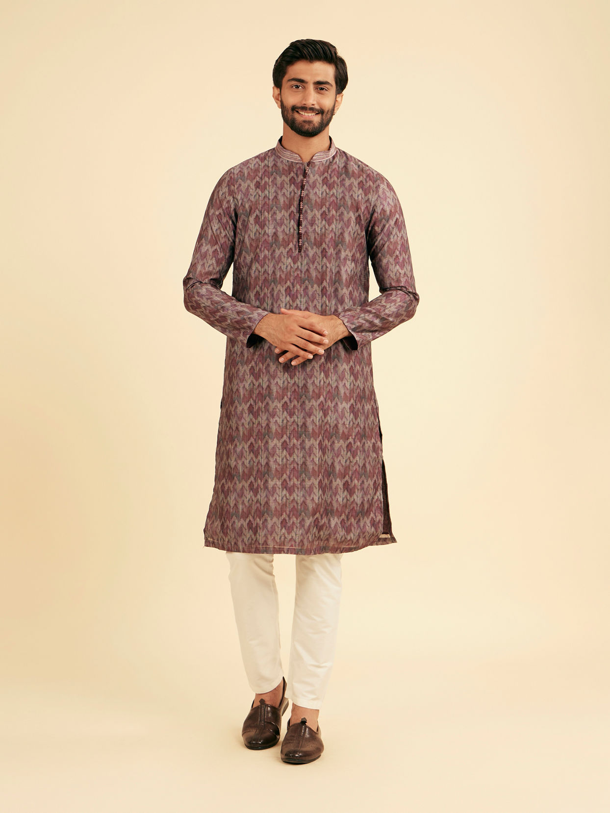 Manyavar Men Majestic Purple Kurta Pajama