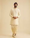 Manyavar Men Regal Beige Kurta Dhoti