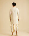 Manyavar Men Elegant Cream Kurta Dhoti Set