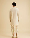 Manyavar Men Cream Elegance Kurta Dhoti