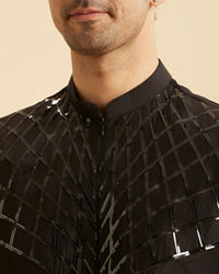 Manyavar Men Mystic Black Elegance Kurta Pajama
