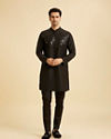Manyavar Men Mystic Black Elegance Kurta Pajama