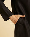 Manyavar Men Mystic Black Elegance Kurta Pajama