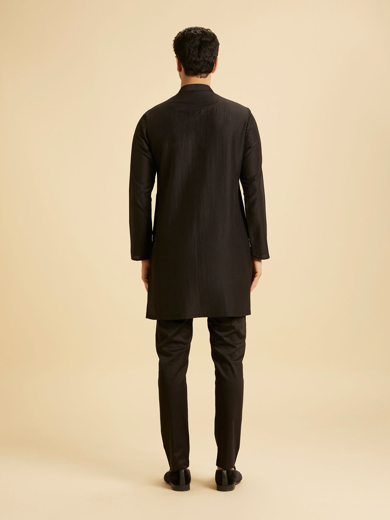 Manyavar Men Mystic Black Elegance Kurta Pajama