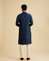 Manyavar Men Elegant Teal Blue Kurta Pajama