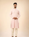 Manyavar Men Dusty Pink Elegance Kurta Pajama