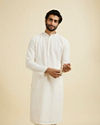 Elegant Cream Georgette Kurta Pajama