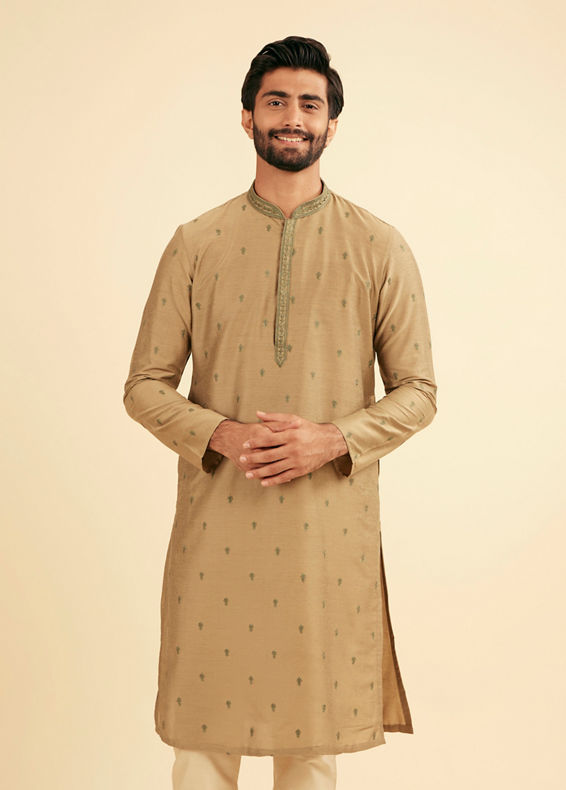 Manyavar Men Emerald Elegance Kurta Pajama