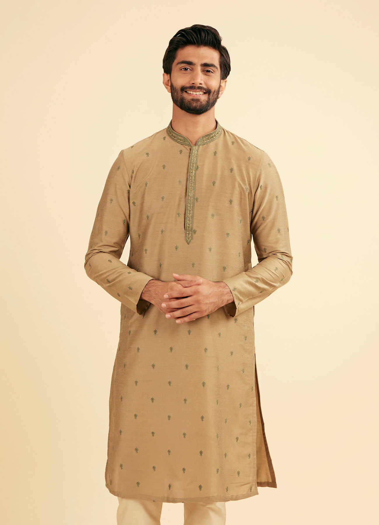 Manyavar Men Emerald Elegance Kurta Pajama