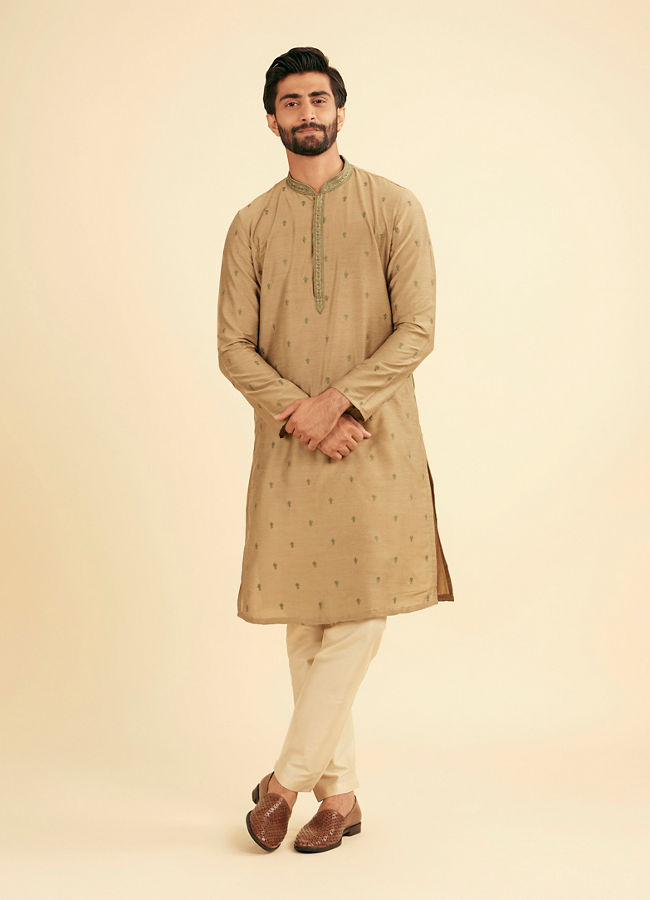 Manyavar Men Emerald Elegance Kurta Pajama