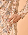 Manyavar Men Elegant Beige Viscose Kurta Pajama