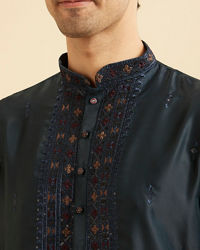 Manyavar Men Teal Blue Tantalizing Kurta Pajama