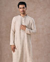 Manyavar Men Light Grey Elegant Kurta Pajama