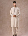 Manyavar Men Light Grey Elegant Kurta Pajama