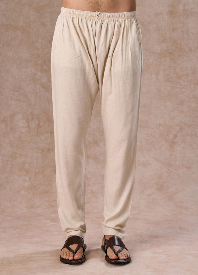 Manyavar Men Light Grey Elegant Kurta Pajama