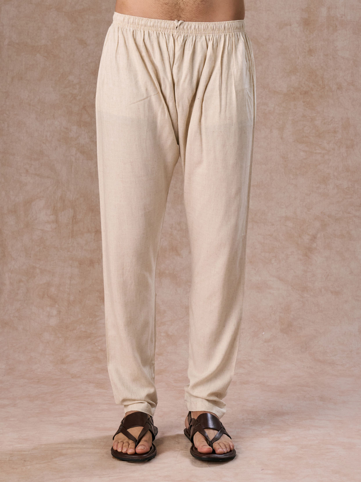 Manyavar Men Light Grey Elegant Kurta Pajama