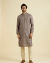 Manyavar Men Elegant Dark Blue Kurta Pajama