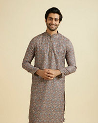 Manyavar Men Elegant Dark Blue Kurta Pajama